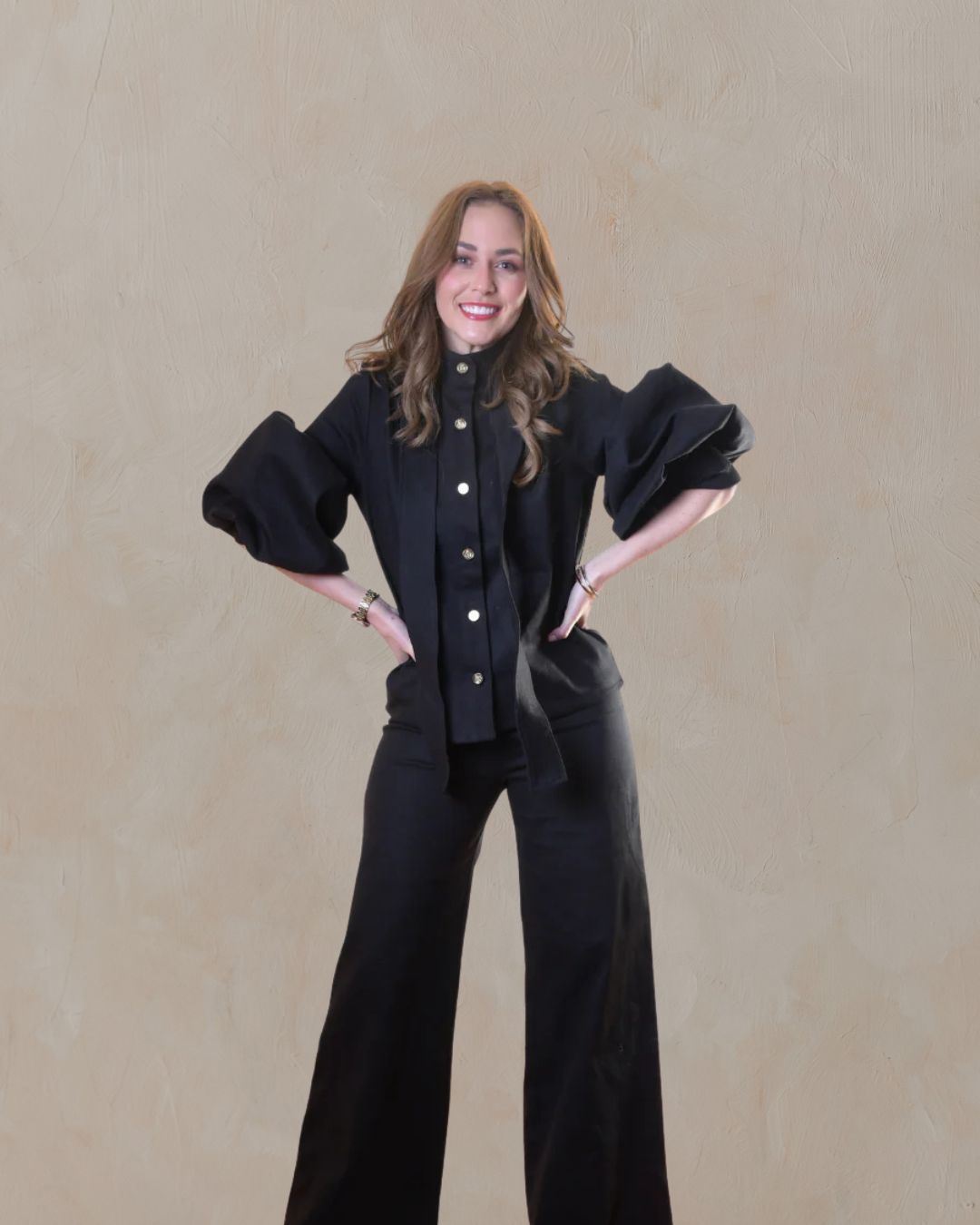 Jacket negra con laza