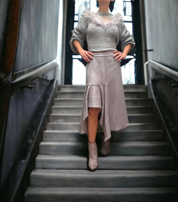 Falda Vaqueira gris
