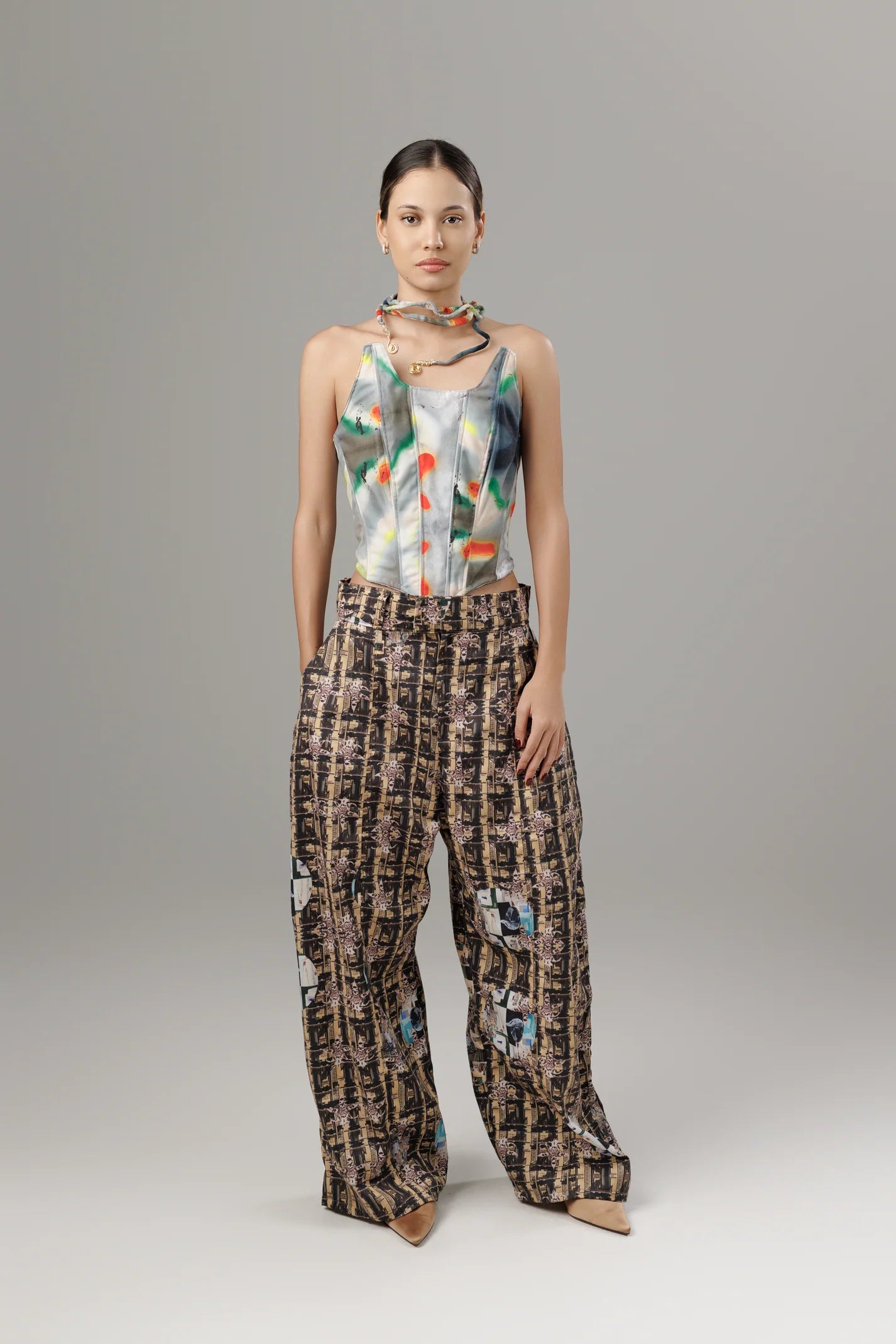 FLOWER AND CEMENT PANT