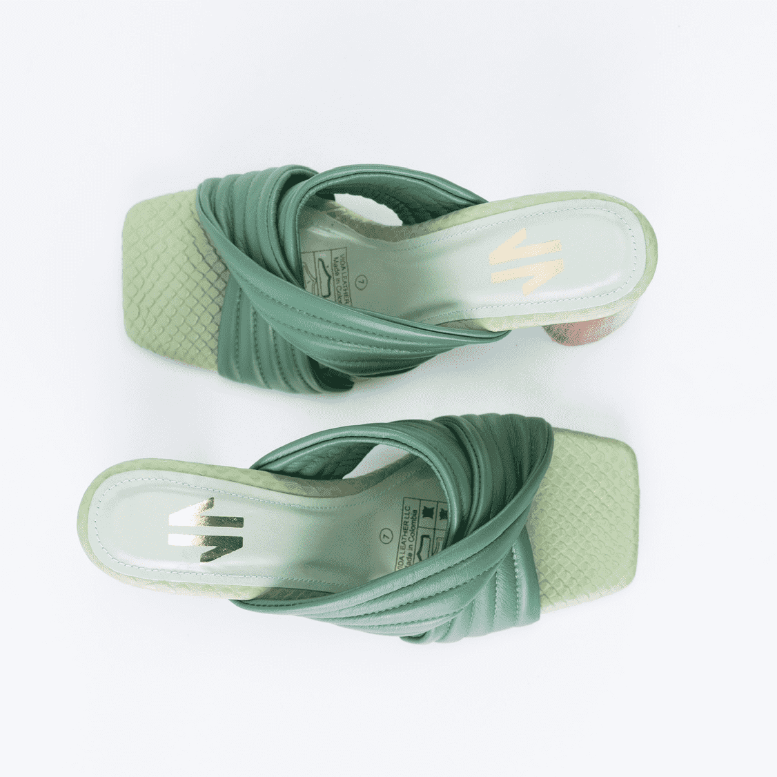 Carla Wood Heel Green