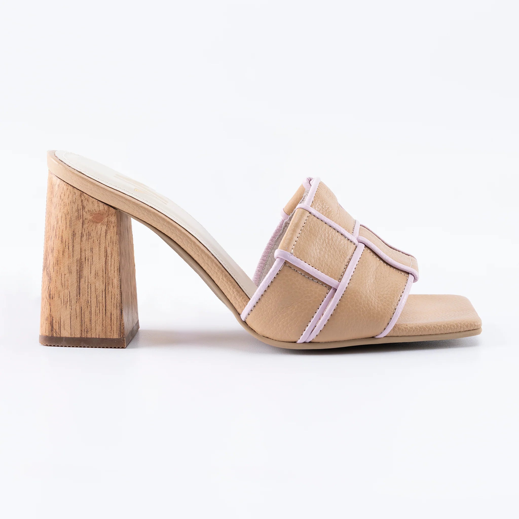 Peggy Wood Heel Beige