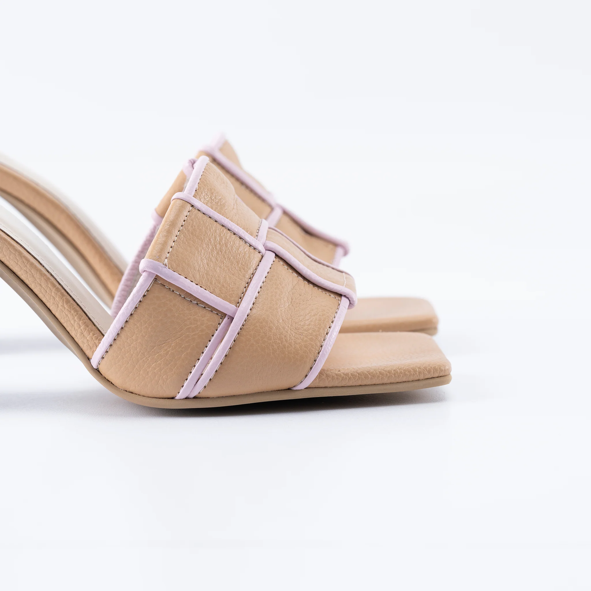 Peggy Wood Heel Beige