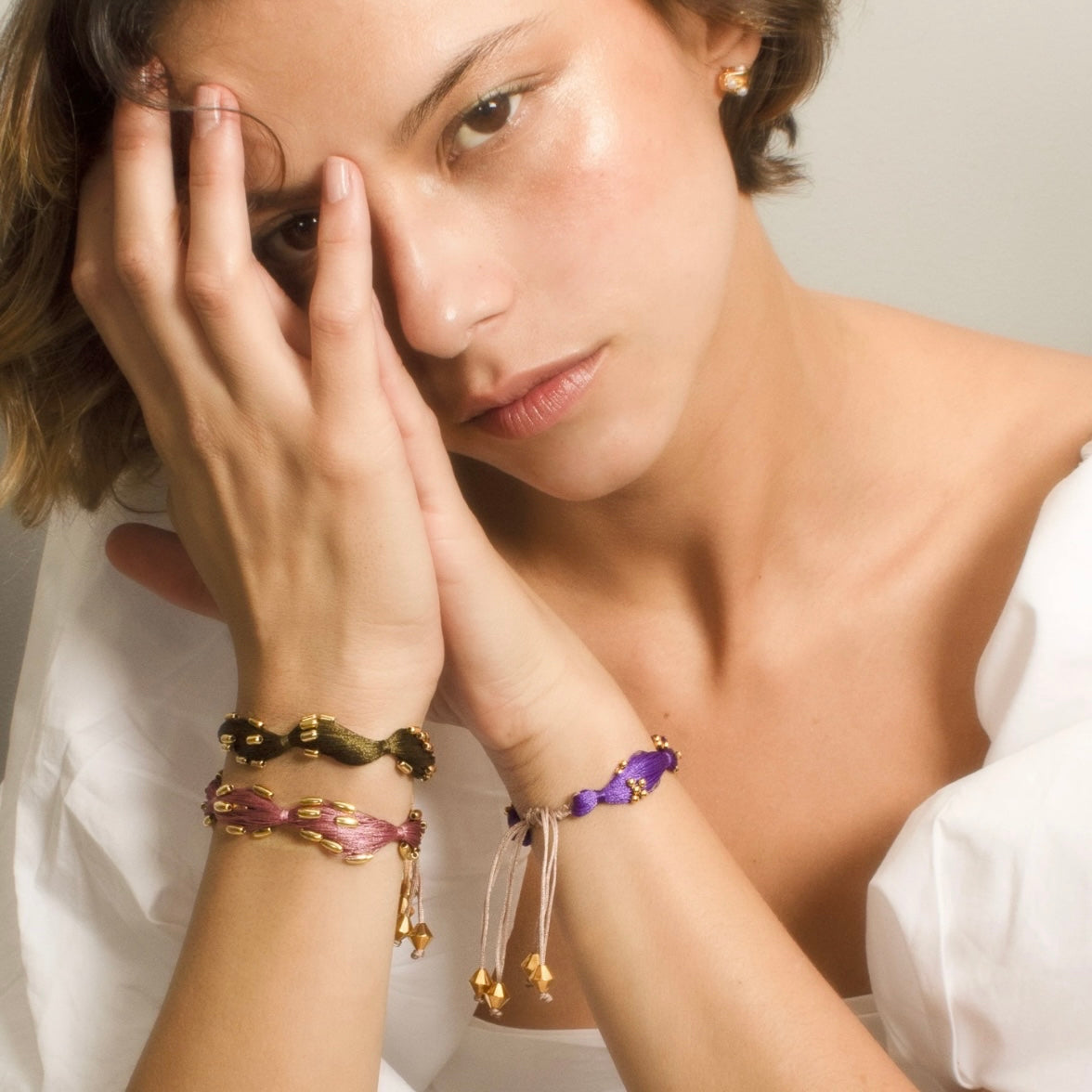 Siara bracelet green · Pájaro Limón · vista 2 · joyería de autor latinoamericano