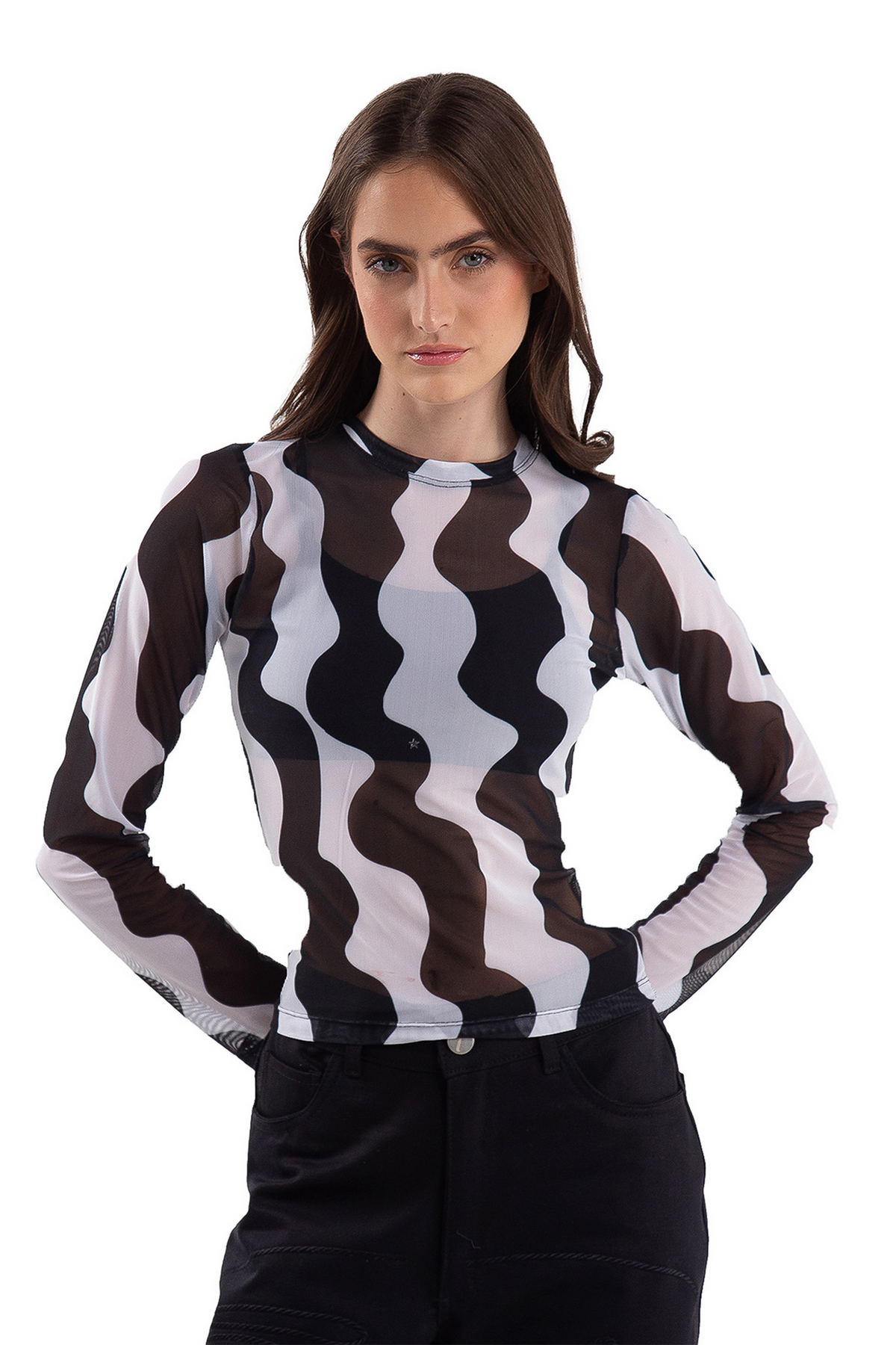 reirSE black mesh top · Tutantú · diseño latinoamericano
