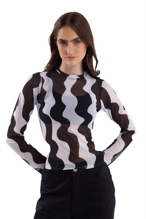 reirSE black mesh top · Tutantú · diseño latinoamericano
