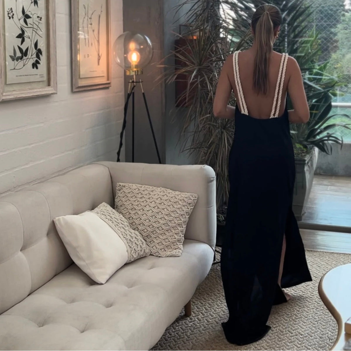 Cala dress black · Pájaro Limón · vista 3 · diseño latinoamericano