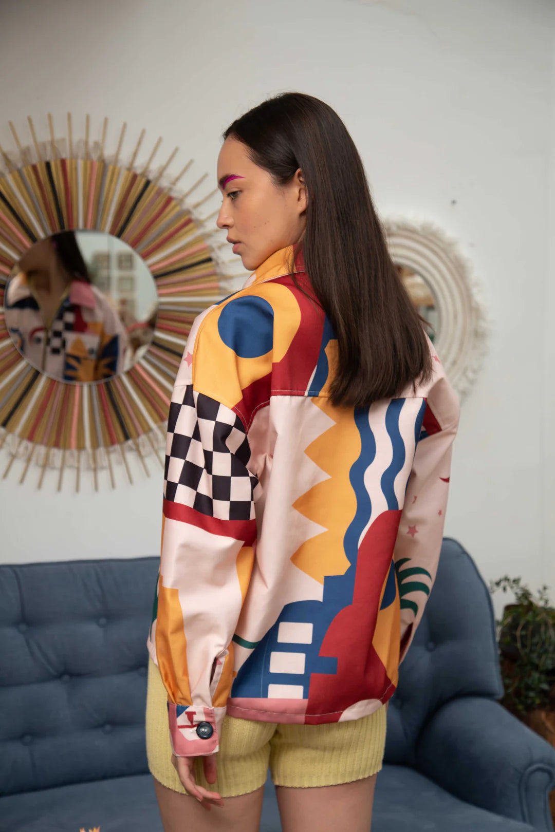 Jacket multicolor · Tutantú · diseño latinoamericano