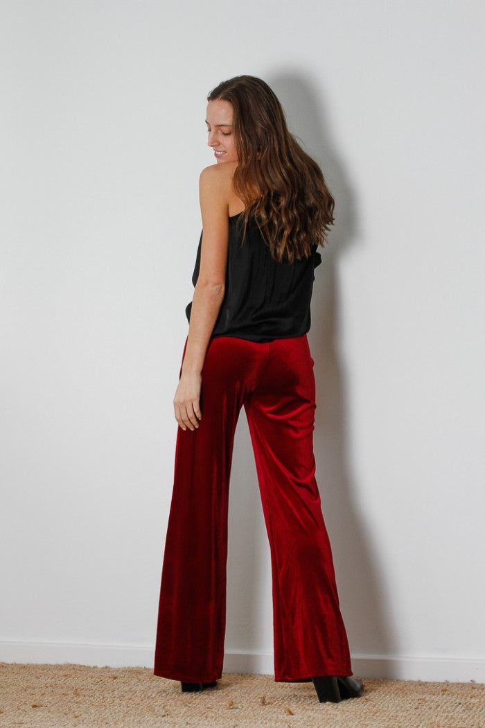 Velvet Wide Leg Pants · Alma Clothing