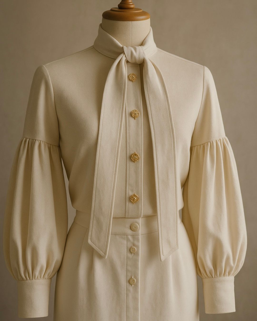 Jacket beige con laza