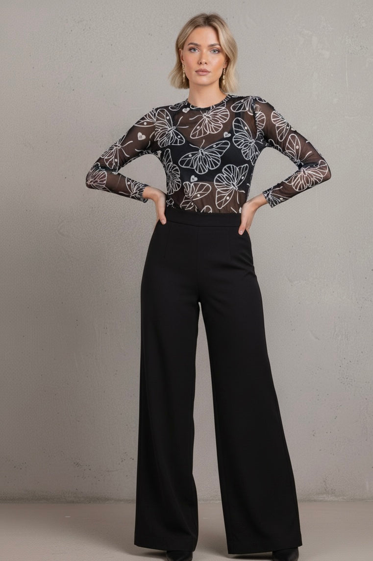 Top mesh mariposa black
