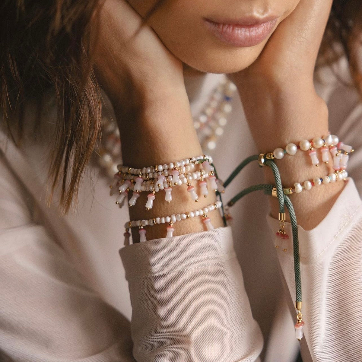 Party fung bracelet · Pajaro limon · vista 2 · joyería de autor latinoamericano