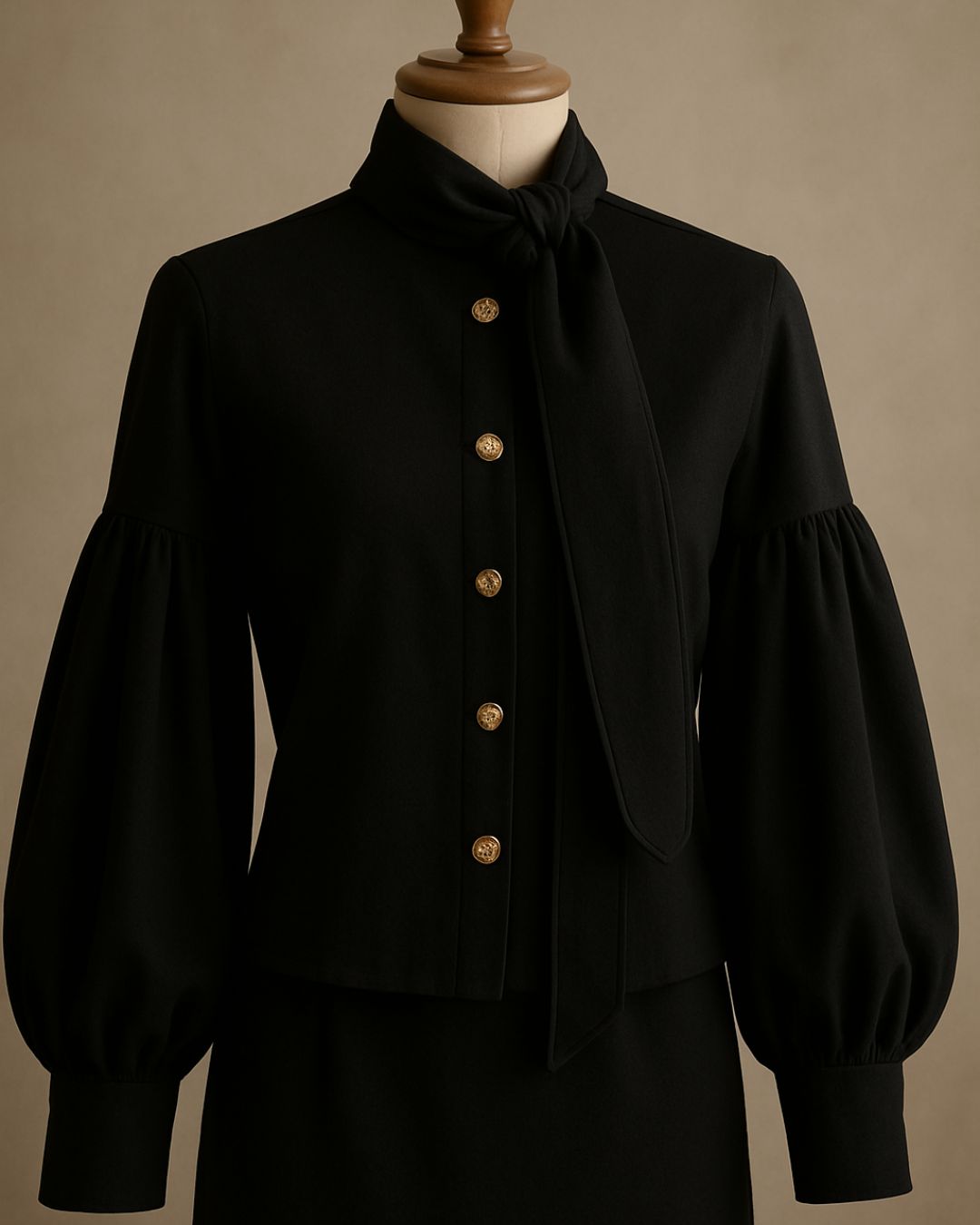 Jacket negra con laza