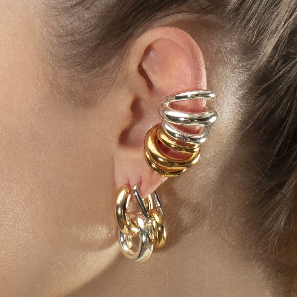 Silver eless Ear cuff · Pájaro Limón · vista 2 · joyería de autor latinoamericano