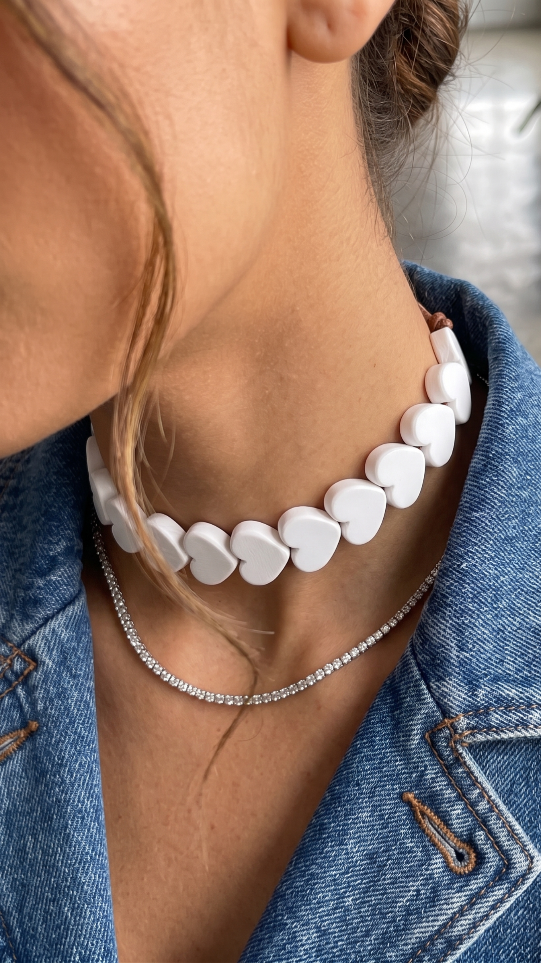 Candy heart necklace — joyería de autor latinoamericana en Aguadulce, Guatemala (vista 4)