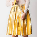 Metallic gold skirt