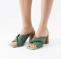 Carla Wood Heel Green