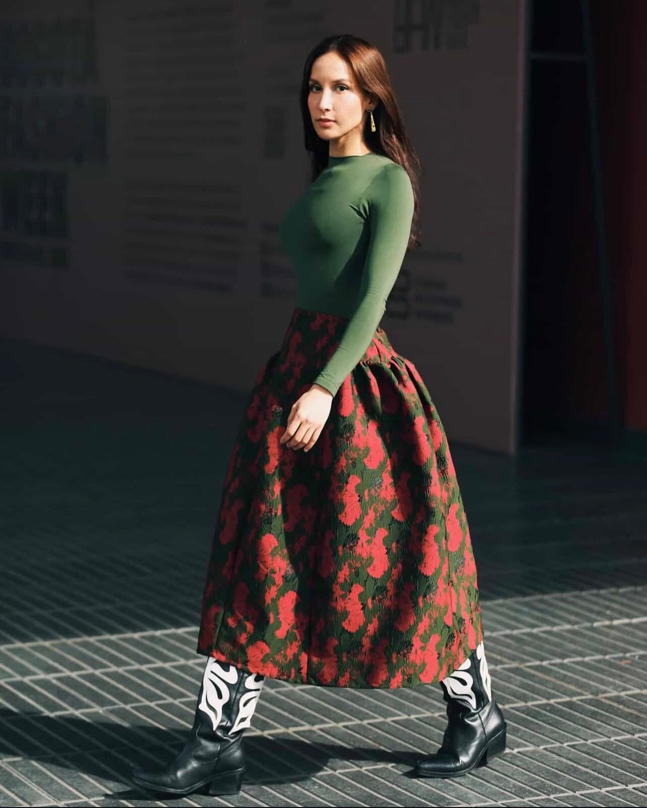 Begonia skirt red wine