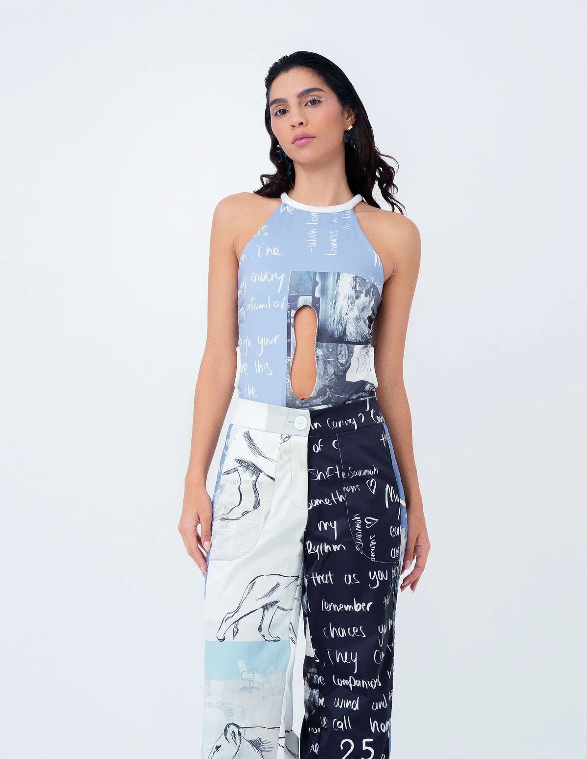 Double side White Shark bodysuit · Zierra Leona