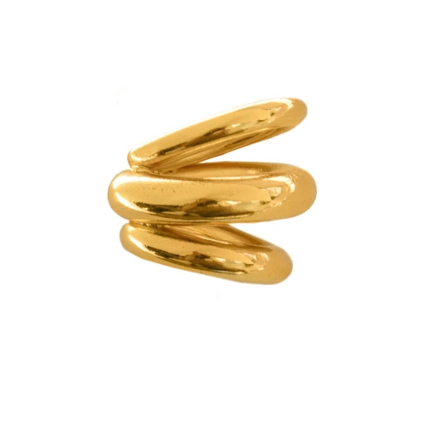 Gold eless Ear cuff · Pájaro Limón · joyería de autor latinoamericano