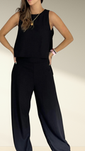 Black linen pants