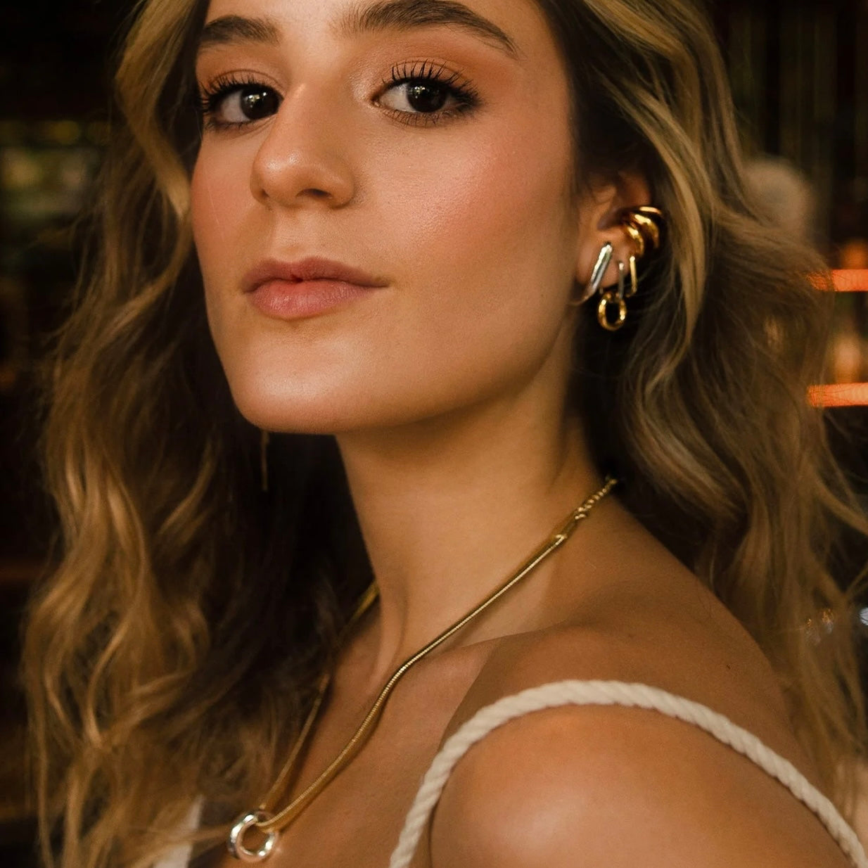 Silver lusi hoops