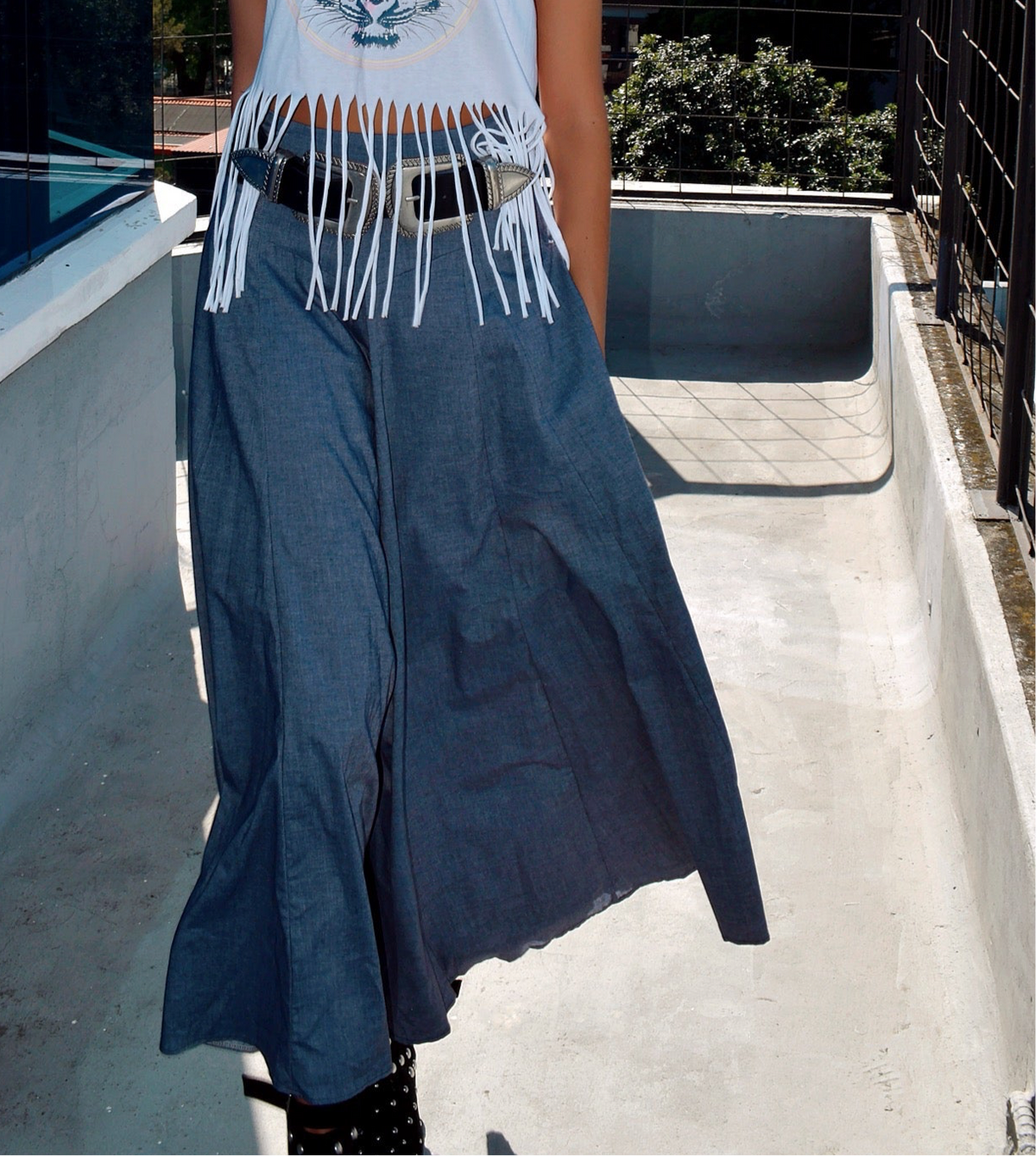 Falda Denim Nat · Aguadulce · diseño latinoamericano