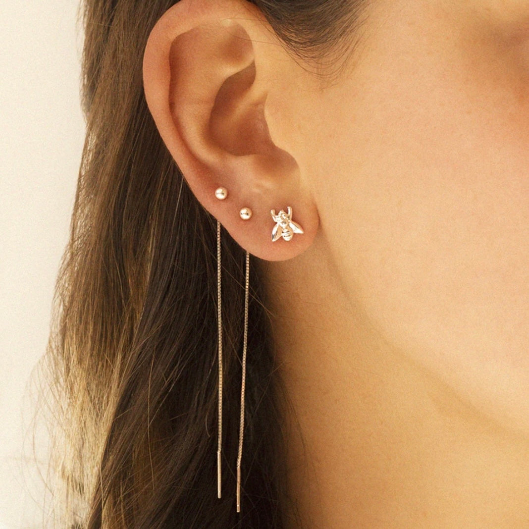 Silver biba studs