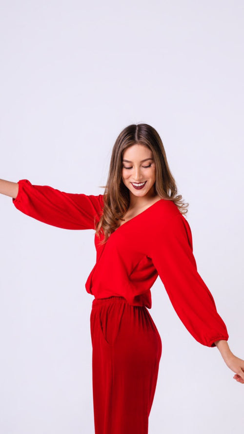 Velvet Wide Leg Pants