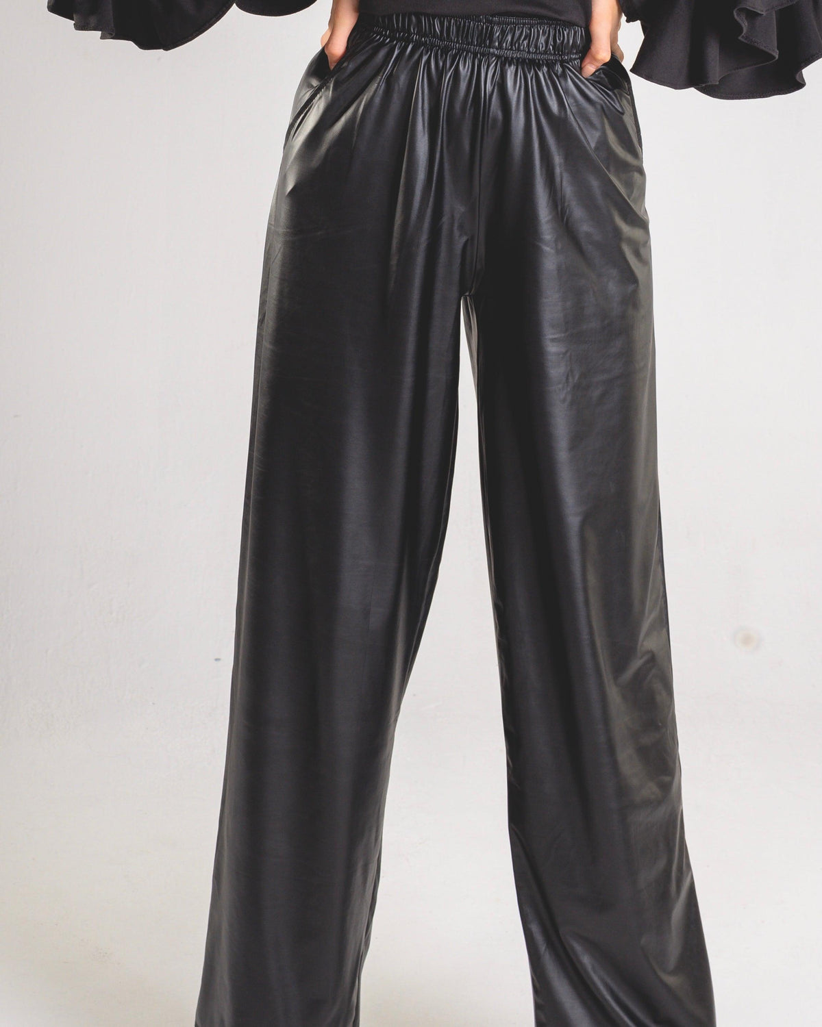 Leather Wide Leg Pants - Aguadulce