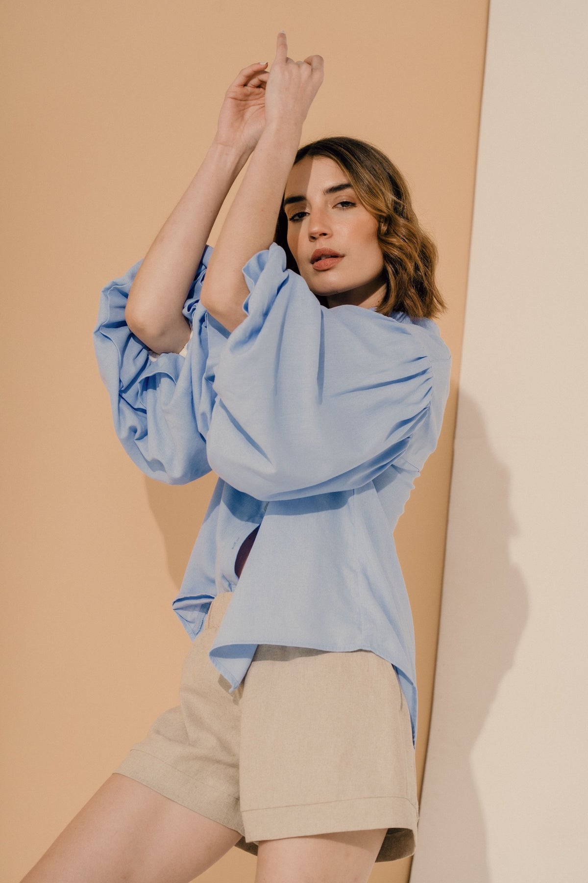 NAWA LINO SHIRT BLUE · NAWA · vista 2 · diseño latinoamericano