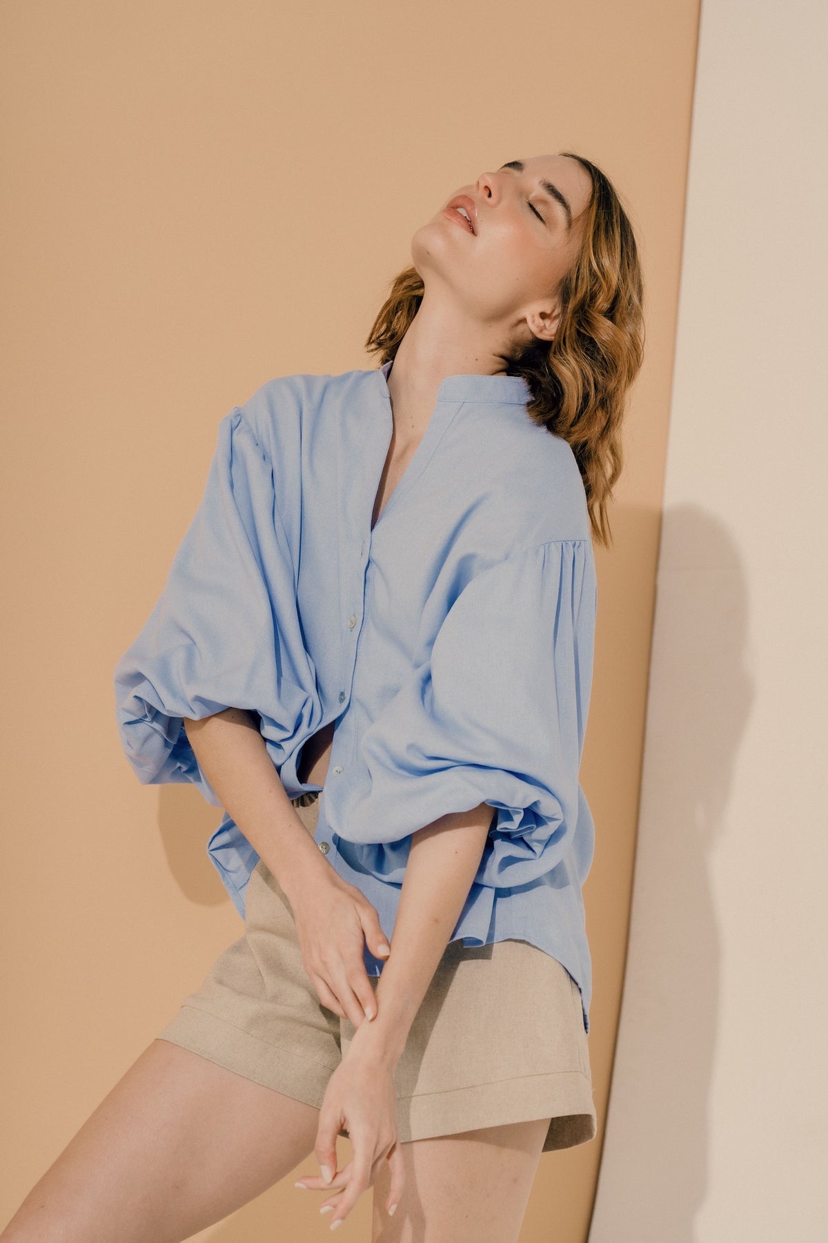 NAWA LINO SHIRT BLUE · NAWA · vista 3 · diseño latinoamericano