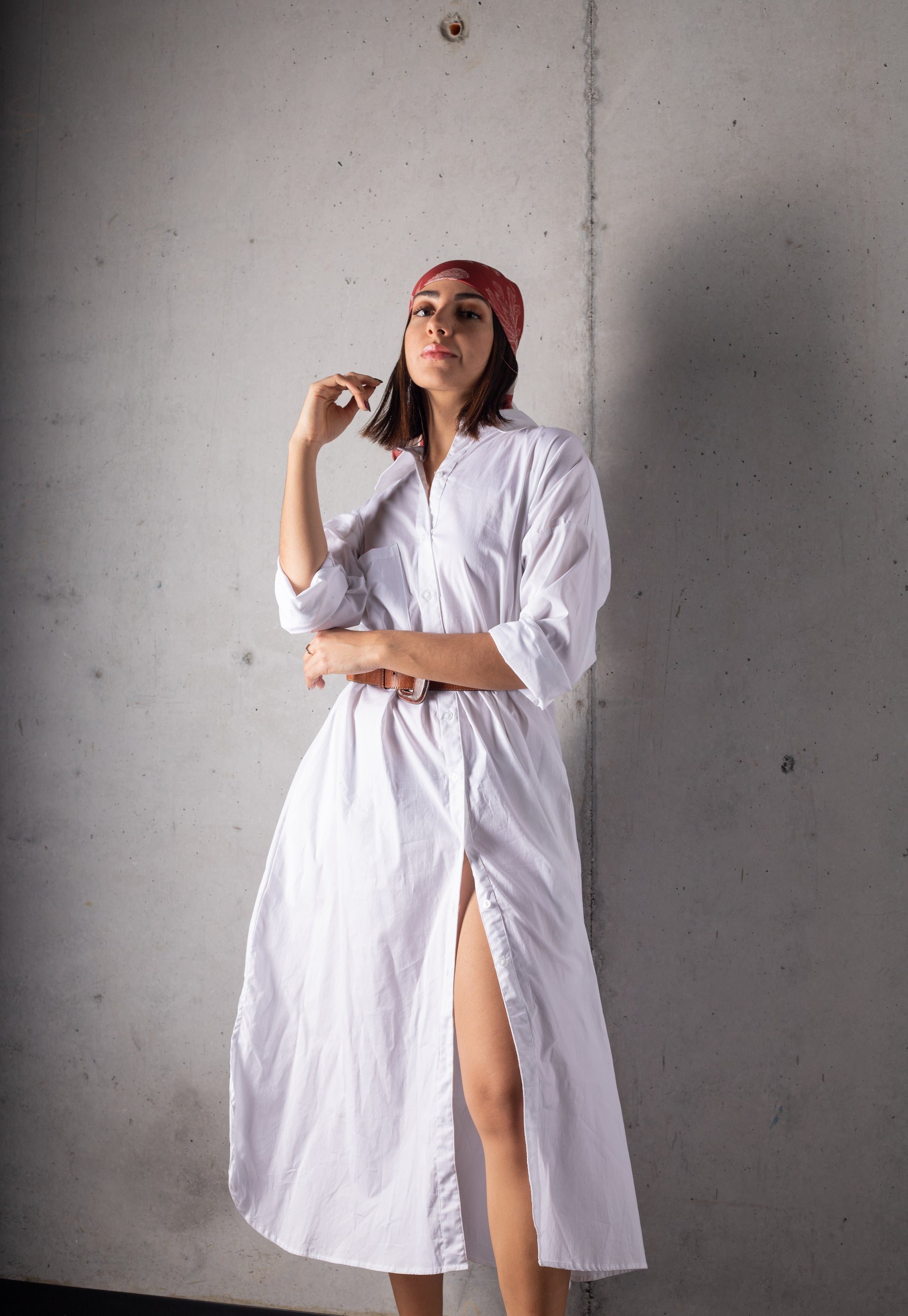 VESTIDO BLANCO CAMISERO