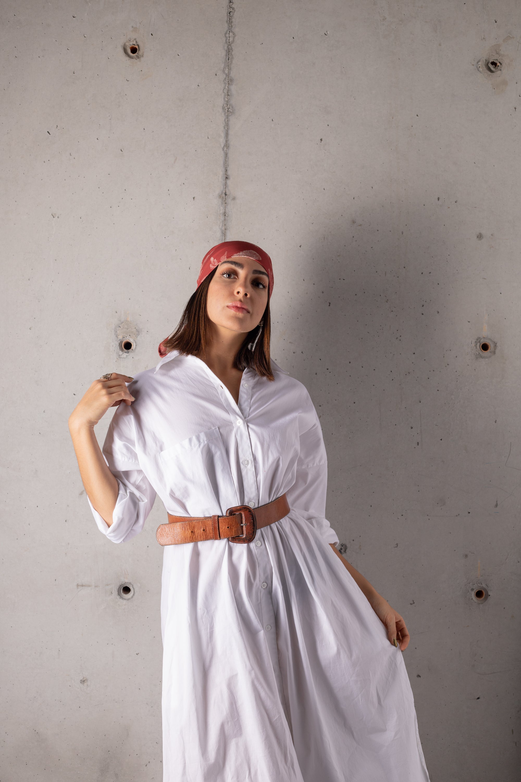 VESTIDO BLANCO CAMISERO