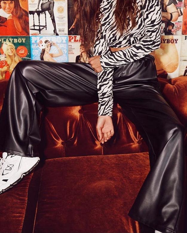 Leather Wide Leg Pants - Aguadulce